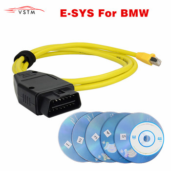 E-SYS For BMW F-series ICOM OBD2 Coding Ethernet to OBD ESYS Data OBDII E-SYS Coding Hidden ENET Data Tool Diagnostic Cable